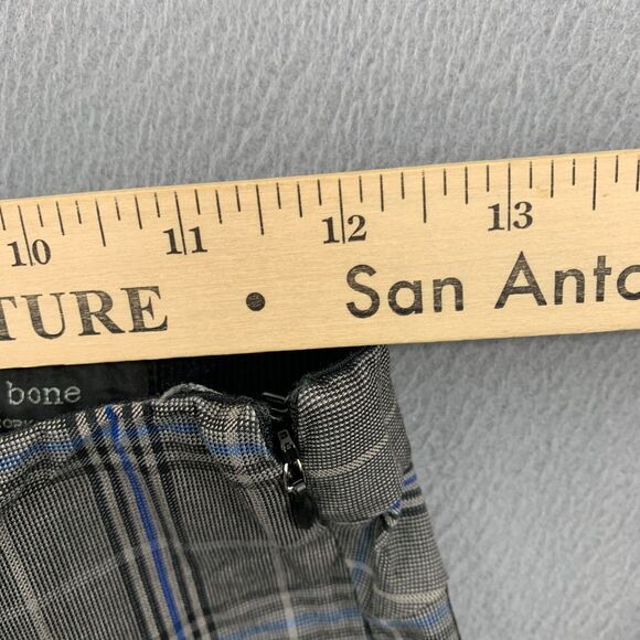 RAG & BONE New York Simone Pants Size 4 Stretch Plaid Blue Black Grey - Picture 10 of 16